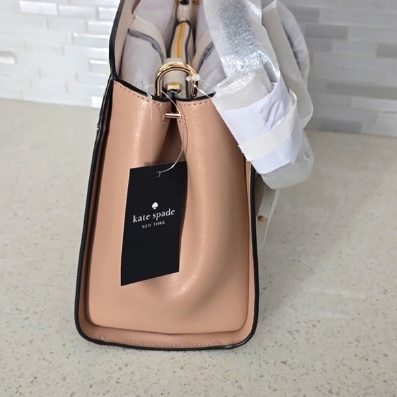 Kate Spade Madison Colorblock Saffiano Leather Satchel, Toasted Hazelnut - Picture 7 of 10